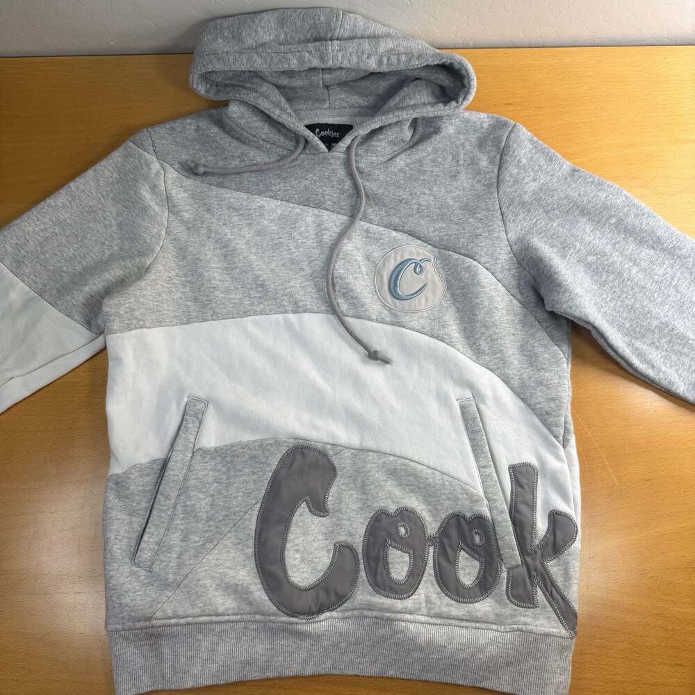Cookies Primavera Grey and White Pullover Hoodie